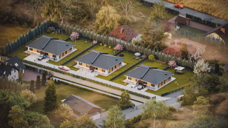 osiedle gorzkowice-investbud domy parterowe